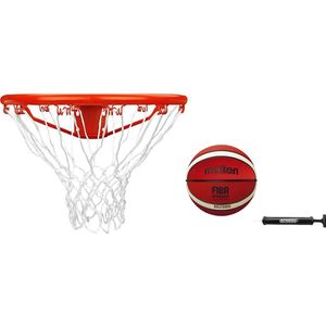 Pro basketbalring + Molten BG2000 FIBA basketbal + balpomp