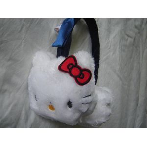 Oorwarmers van Hello Kitty, wit-donkerblauw