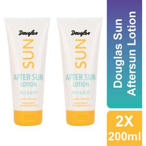 Douglas Sun After Sun Lotion - Face & Body - Aftersun - Voordeelverpakking - 2 x 200 ml - Verzorging na de Zon - Hydratatie en Herstel voor een Stralende Huid