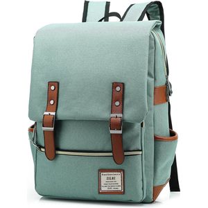 ZILOU® Laptop Rugzak - 16 inch Rugtas - 28L - Schooltas - Anti-Diefstal - Unisex - Waterafstotend - Groen