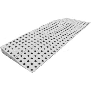 Drempelhulp Buiten - 2-Zijdig Oprijbare Drempelplaat Rechts - 5,6 cm (H) x 75 cm (B) - Oprijplaat