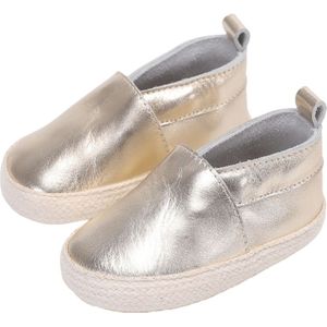Baby Dutch - Lou - Espadrilles - Gold Metallic - Suède Antislipzooltje