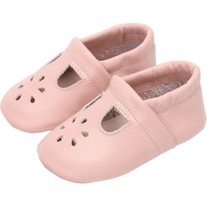 Baby Dutch - Hoge Babyslofjes - Roze - Leer