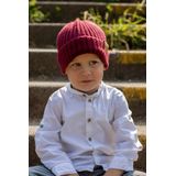 Baby Dutch Beanie Bordeaux - Kindermuts - 6 maanden tot 4 jaar