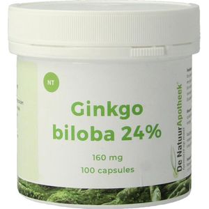 Natuurapotheek Ginkgo biloba 24% 160 mg 100 capsules