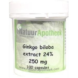 Natuurapotheek Ginkgo biloba 24% 250 mg 100 capsules