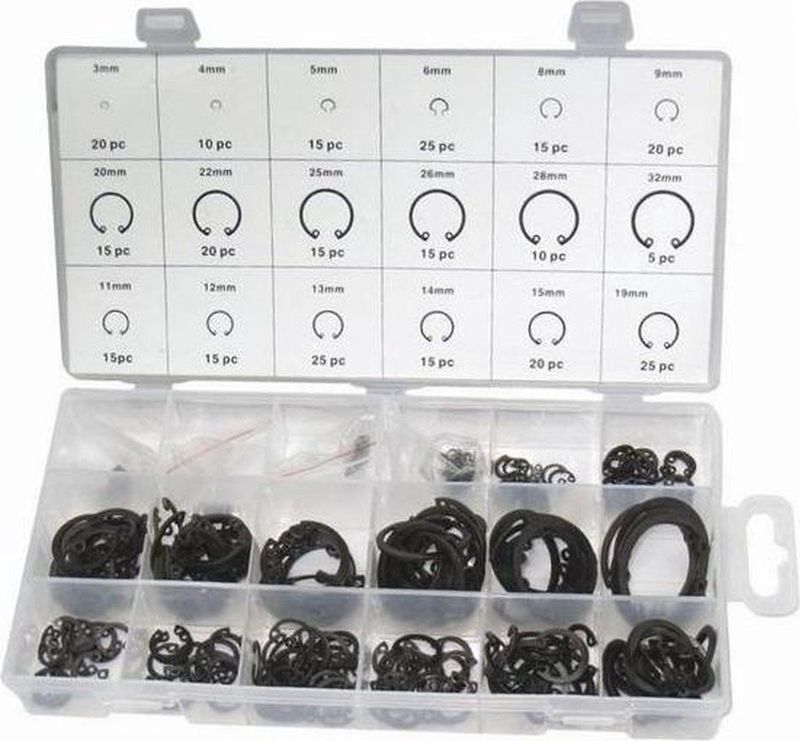 Weber Tools - Circlips Inwendig - 290 Pcs - Zwart - Gefosfateerd