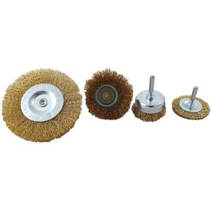 Weber Tools - Borstelset - 24 Delige Set - Gegolfd Staaldraad - Voor Boormachine