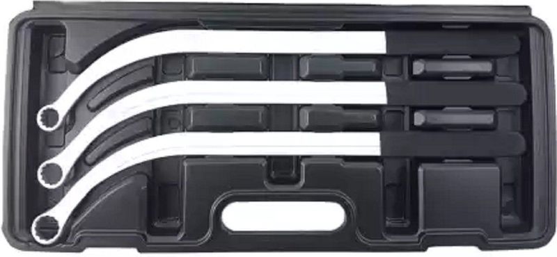 Ergonomisch Gevormde Ringsleutels - Extra Lange - 12-Kant Profiel - 45° Gebogen