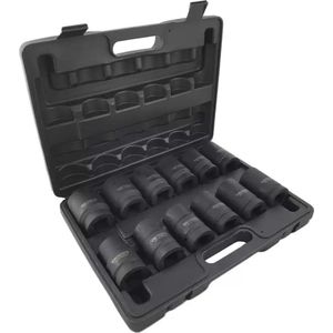 1 Krachtdoppen set 6-Kant 12-Delig 80mmL