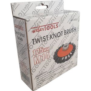 Weber Tools - Platte Staalborstel - Ø125mm - Getordeerd - M14