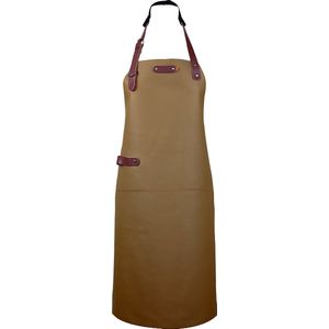 Xapron Dallas Leren schort Camel