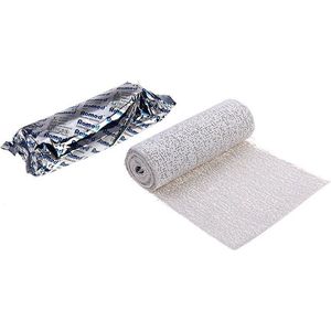 Romed gipsverband 10cm x 3m - 6 rollen Degros - Wit - Gaas verband met Calcium sulfaat (Gips) - Gipsverband