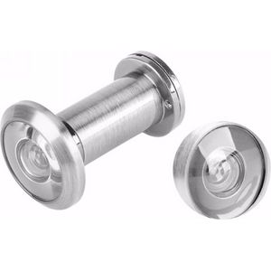 Kijkgat voor in deur zilverkleurig met afschermkapje Kijkoog Peek hole / HaverCo
