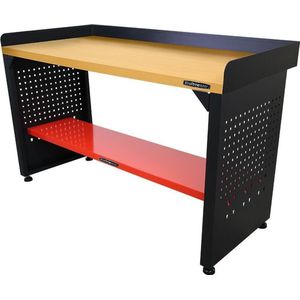 Kraftmeister werkbank 150 cm - Werktafel met MDF werkblad - Zwart