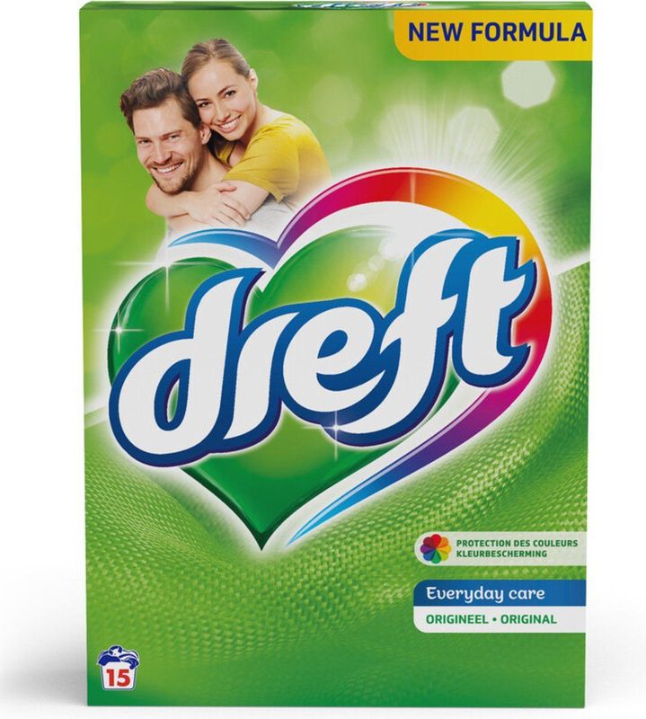 8x Dreft Poeder Wasmiddel Professional 15 Wasbeurten 1,05 kg