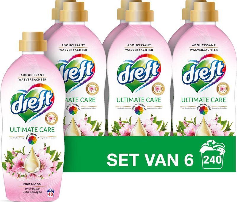 Dreft - Wasverzachter - Pink Bloom - 1 liter - Voor Kleurbehoud