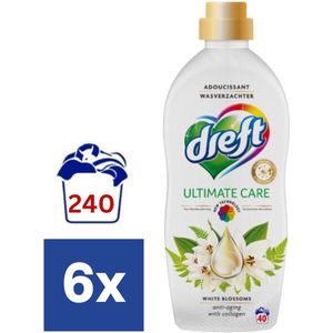 Dreft Ultimate Care White Blossoms Wasverzachter (Voordeelverpakking) - 6 x 1 l (240 wasbeurten)