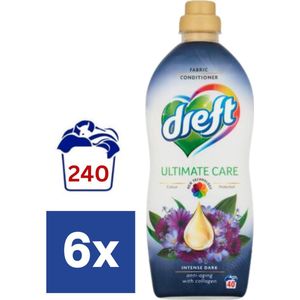 Dreft - Ultimate Care Intense Dark - Wasverzachter - 1 liter - 6 flessen - 240 wasbeurten