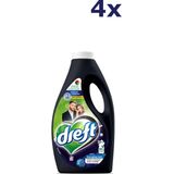 4x Dreft Vloeibaar Wasmiddel Zwart & Donker 32 Wasbeurten 1,6 liter