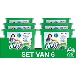 Dreft - 4in1 Ultimate Care - Wascapsules - Blauwe Droom - 6 x 16 caps