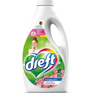 Dreft Vloeibaar Wasmiddel Vleugje Roze 32 Wasbeurten 1,6 liter