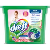 Dreft - Nieuwe Formule - Wasmiddelcapsules 4in1 - Witte en Gekleurde Was - Vleugje Roze - 16 Wasbeurten