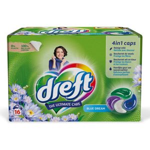 Dreft - 4in1 Caps - Wasmiddel - Kartonnen Verpakking - Natuurlijke Frisheid