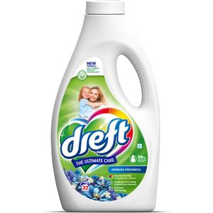 Dreft Ultimate Care Vloeibaar Wasmiddel Gekleurde Was OchtendfrisWasbeurten