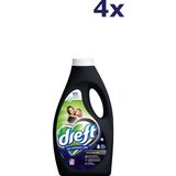 4x Dreft Vloeibaar Wasmiddel Zwart & Donker 32 Wasbeurten 1,4 liter
