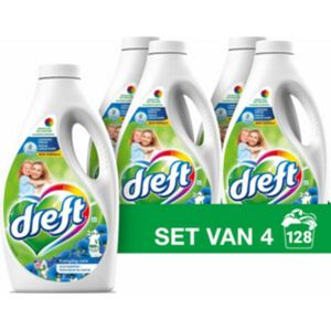 Dreft Vloeibaar Wasmiddel Ochtendfris 4 x 32 Wasbeurten 1,6 liter