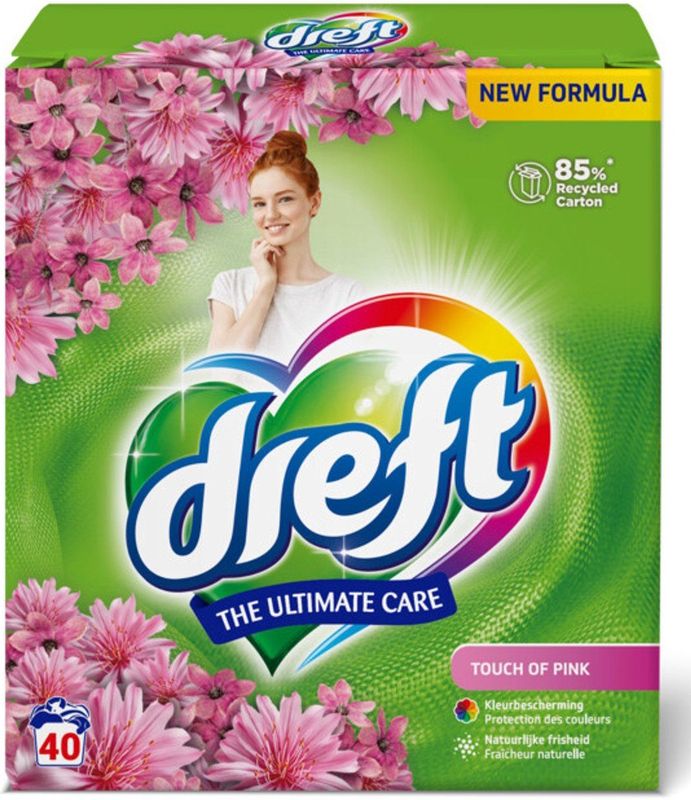 Dreft - Poeder Wasmiddel - Touch Pink - 40 Wasbeurten - Milieuvriendelijk