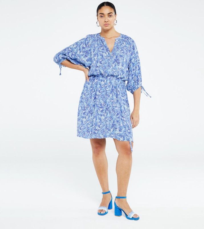 Fabienne Chapot - Blue Palmetto Clipper Jurk - Dames - Blauw - Tricot