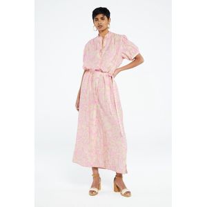 Fabienne Chapot - Maxi-jurk - Roze - Lenzing™ Ecovero™ Viscose Tencel Polyamide Linnen