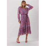 Fabienne Chapot - Marilene Midi-jurk met Ruffle - Paars - Dames