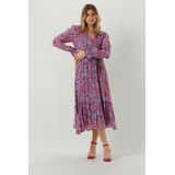 Fabienne Chapot - Marilene Midi-jurk met Ruffle - Paars - Dames