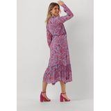 Fabienne Chapot - Marilene Midi-jurk met Ruffle - Paars - Dames