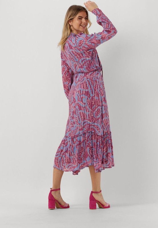 Fabienne Chapot - Marilene Midi-jurk met Ruffle - Paars - Dames