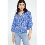 Blouse - Gevoerde Zoom - Bloemenprint - Lange Mouw - Normale Pasvorm