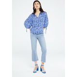 Blouse - Gevoerde Zoom - Bloemenprint - Lange Mouw - Normale Pasvorm