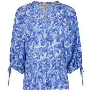 Blouse - Gevoerde Zoom - Bloemenprint - Lange Mouw - Normale Pasvorm
