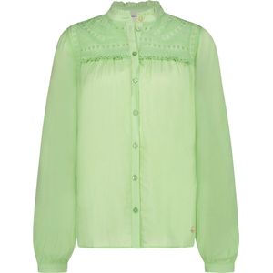 Fabienne Chapot - Groene Ruffle Blouse - Dames - Met Openwork Details