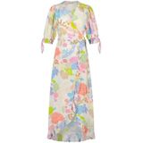 Fabienne Chapot - Caribbean Chintz Ruffle Jurk - Wit - Multicolor - Lenzing™ Ecovero™ Viscose