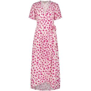 Fabienne Chapot - Dolly Leopard - Jurk - Wit - Multicolor - Midi Omslagjurk