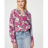 Fabienne Chapot - Veelkleurige Blouse - Paarsblauwe - Lange Mouwen - Dames
