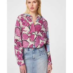 Fabienne Chapot - Veelkleurige Blouse - Paarsblauwe - Lange Mouwen - Dames