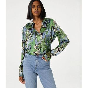 Fabienne Chapot Blouse  beige / blauw / groen / zwart