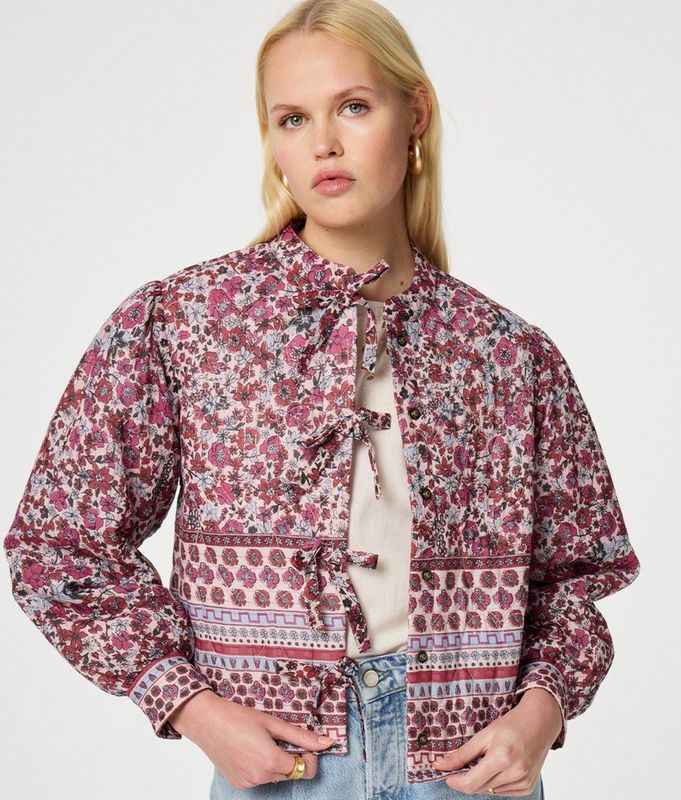 Fabienne Chapot - Floral Print Gewatteerde Jas - Veelkleurig - Katoen