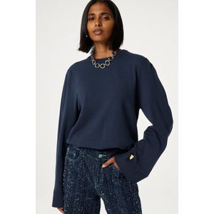 Fabienne Chapot Molly Button Pullover Truien & vesten Dames - Sweater - Hoodie - Vest- Blauw