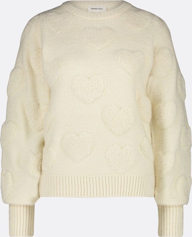 Fabienne Chapot Bibian Heart Pullover Truien & vesten Dames - Sweater - Hoodie - Vest- Ecru
